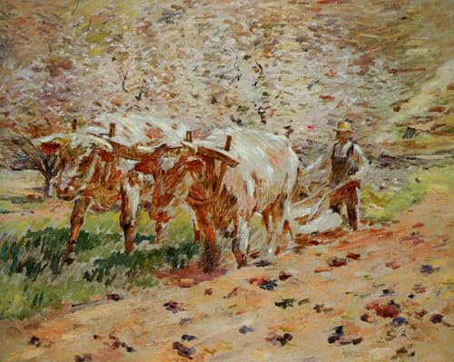 ZHAOSHAN Bekannt Kunst Poster Leinwand Tier Bild Frühling in Vermont Von Theodore Robinson klassischer Kunstdruck für Wanddekoration 60x90cm von ZHAOSHAN