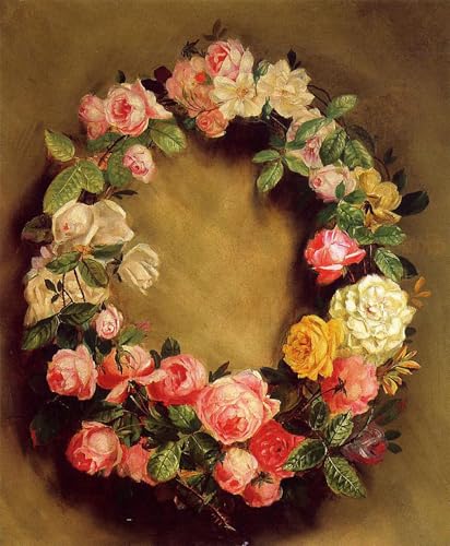 ZHAOSHAN Bekannt Kunst Poster Leinwand Tier Bild Krone von rosesnespanol corona de rosasn von pierre auguste renoir klassischer Kunstdruck für Wanddekoration 60x90cm von ZHAOSHAN