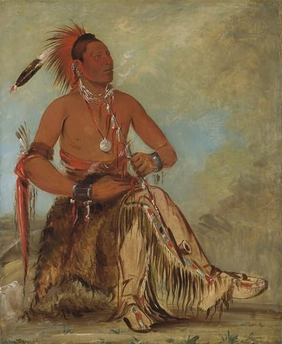 ZHAOSHAN Bekannt Wanddekorationen Gemalde Wand-Kunst Bild Double Walker a Brave von George Catlin Wandbilder Drucke Poster für Office Home Decor 60x90cm von ZHAOSHAN