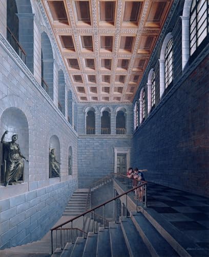 ZHAOSHAN Bekannt Wanddekorationen Gemalde Wand-Kunst Bild Innenansicht Eines Treppenhausentwurfs Für ein schloss in köstritz von karl friedrich schinkel für Wanddekoration 60x90cm von ZHAOSHAN