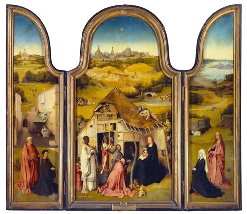 ZHAOSHAN Berühmte Gemälde Moderne Kunst Wandbild Poster Kunstdrucke Das Jüngste Gericht von Hieronymus Boske Poster Bilder Leinwand für Wanddekoration 60x90cm von ZHAOSHAN