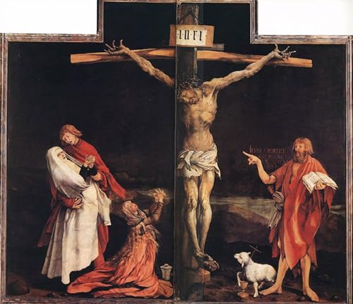 ZHAOSHAN Berühmte Gemälde Moderne Kunst Wandbild Poster Kunstdrucke Die kreuzigung von matthias Grunewald Poster Bilder Leinwand für Office Home Decor 60x90cm von ZHAOSHAN