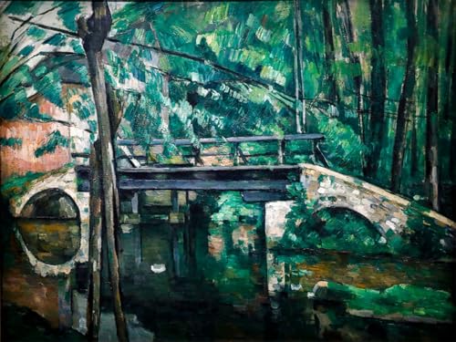 ZHAOSHAN Berühmte Gemälde Moderne Kunst Wandbild Poster Kunstdrucke Maincy-brücke von paul cézanne Poster Bilder Leinwand für Wanddekoration 60x90cm von ZHAOSHAN
