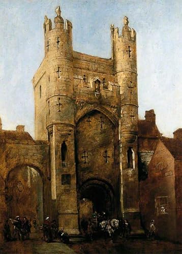 ZHAOSHAN Berühmte Gemälde Moderne Kunst Wandbild Poster Kunstdrucke Monk Bar York Von William Etty Poster Bilder Leinwand für Wanddekoration 60x90cm von ZHAOSHAN
