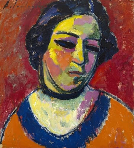 ZHAOSHAN Berühmte Gemälde Moderne Kunst Wandbild Poster Kunstdrucke Porträt Einer frau von alexej von jawlensky Poster Bilder Leinwand für Wanddekoration 60x90cm von ZHAOSHAN