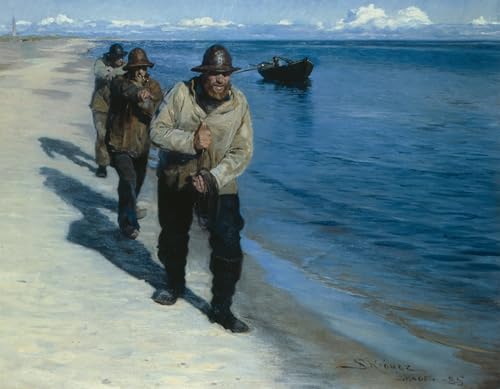 ZHAOSHAN Berühmte Gemälde Moderne Kunst Wandbild Poster Kunstdrucke von Peder Kroyer Poster Bilder Leinwand für Wanddekoration 60x90cm von ZHAOSHAN