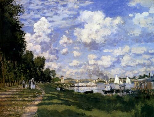 ZHAOSHAN Vintage Tier Bilder Grafiti Kunst Poster Der jachthafen von argenteuil von claude monet Vintage Wandbild für Wanddekoration 60x90cm von ZHAOSHAN