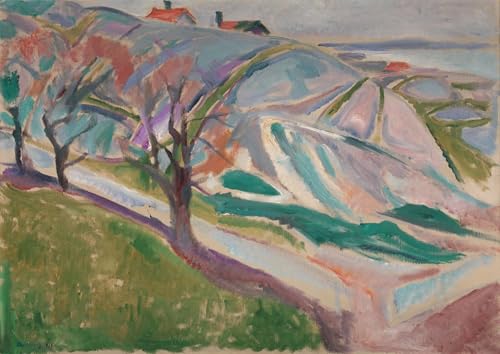 ZHAOSHAN klassischer Leinwand drucken Ölgemälde Wandbilder Landschaft Kragero von edvard munch Abstraktes Foto Bild für Office Home Decor 60x90cm von ZHAOSHAN