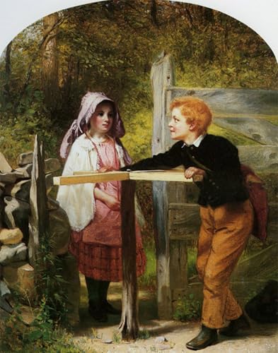 ZHAOSHAN klassischer Leinwand drucken Ölgemälde Wandbilder Pay Toll Von John George Brown Abstraktes Foto Bild für Wanddekoration 60x90cm von ZHAOSHAN
