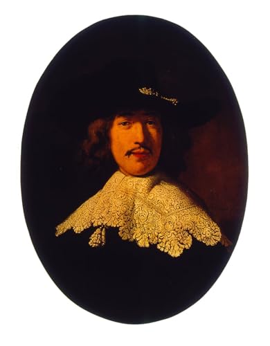 ZHAOSHAN klassischer Leinwand drucken Ölgemälde Wandbilder Porträt eines jungen Mannes mit Kragen von Rembrandt Van Rijn Abstraktes Foto Bild für Office Home Decor 60x90cm von ZHAOSHAN