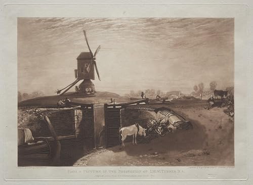 ZHAOSHAN klassischer Leinwand drucken Ölgemälde Wandbilder Windmühle und Schleuse. von Mallord William Turner Abstraktes Foto Bild für Wanddekoration 60x90cm von ZHAOSHAN
