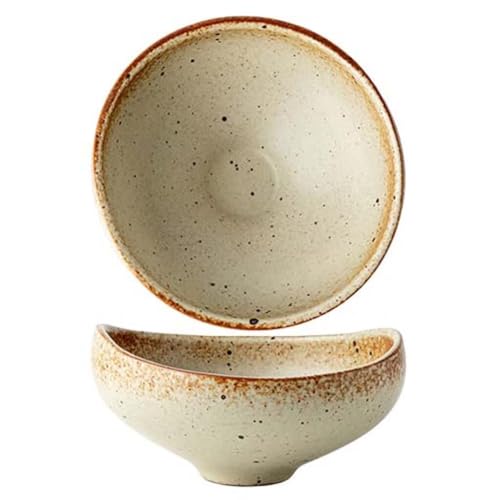 5-Zoll handgefertigte Keramik Salat Schale, unregelmäßig geformte Restaurant Dessert Geschirr Schale 5-Zoll handgefertigte Keramik Salat Schale, unregelmäßig geformte Restaurant Dessert Geschirr Schale von ZHAOSTORE