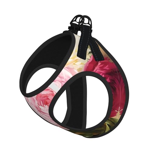 L Leash Hundegeschirr, kleine Größe, Pfingstrosen, Blumen, Blütendruck, Haustier-Leinen-Set, reflektierend, für Outdoor und Spaziergänge mit dem Hund L Leash Hundegeschirr, kleine Größe, Pfingstrosen, Blumen, Blütendruck, Haustier-Leinen-Set, reflektierend, für Outdoor und Spaziergänge mit dem Hund von ZHAOUR