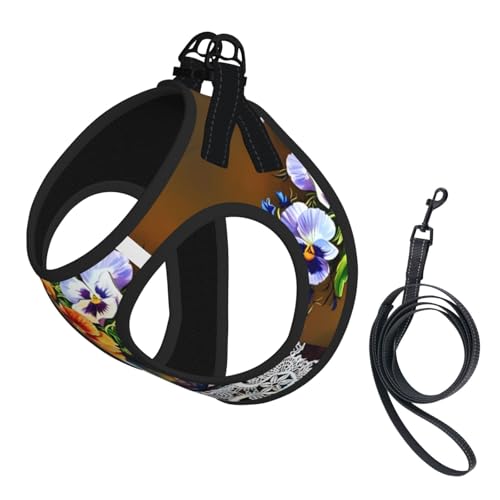 S Leash Hundegeschirr, kleine Größe, Blumen-Diamant-Malerei, Haustier-Leinen-Set, reflektierend, für Outdoor und Spaziergänge mit dem Hund S Leash Hundegeschirr, kleine Größe, Blumen-Diamant-Malerei, Haustier-Leinen-Set, reflektierend, für Outdoor und Spaziergänge mit dem Hund von ZHAOUR