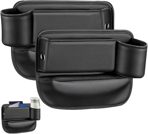 ZHAOWLI Aufbewahrungsbox für Autositze für BMW 2er M2 218i 220i 230i 216d 218d 220d M240i M235i, Vordersitz Lückenfüller Seitlicher Organizer für Autositze Autositz Lücken Organizer,Black/A von ZHAOWLI