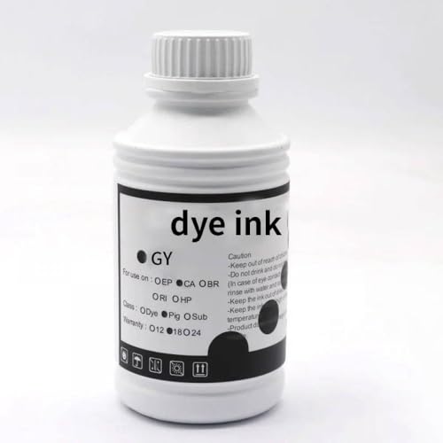 ZHAOXCAIN 1000 ml Farbstofftintenkompatibel mit verschiedenen Plotter -Druckern, einschließlich IPF650 IPF655 IPF685 IPF700 IPF710 IPF750 IPF755 IPF760 IPF765 Refillintinte(GY) von ZHAOXCAIN