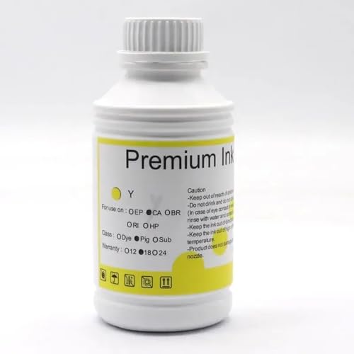 ZHAOXCAIN 1000 ml Flaschenpigmenttinte Nachfüllung Kompatibel mit kompatible Bildprograf TC-20 TC-20m Drucker PFI-050 Nachfüllinte(1000ML-pigment-Y) von ZHAOXCAIN
