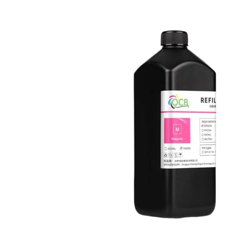 ZHAOXCAIN 1000 ml LED -Tinte Kompatibel mit kompatible Drucker L800 L805 L1800 R290 R330 1390 1400 1410 Gloss und Hartweiche Lackinte(Soft - 1000ml M) von ZHAOXCAIN