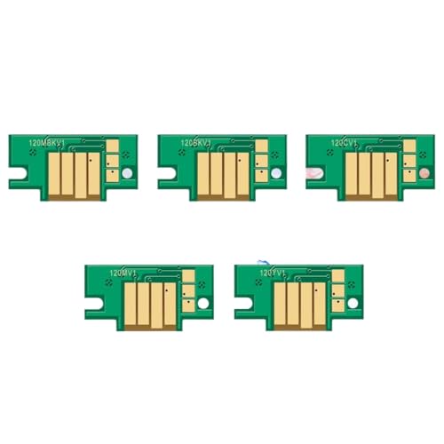 ZHAOXCAIN 5 Farben kompatibler Tintenpatronen-Chipsatz Kompatibel mit TM200 TM205 TM300 TM305 Drucker PFI-120 Ersatzchips(2PCS - MBK MBK) von ZHAOXCAIN