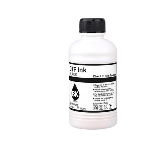 ZHAOXCAIN Kompatible 250 ml DTF-Tinte auf Weißwasserbasis Kompatibel mit ausgewählte Drucker(250ML - BK) von ZHAOXCAIN