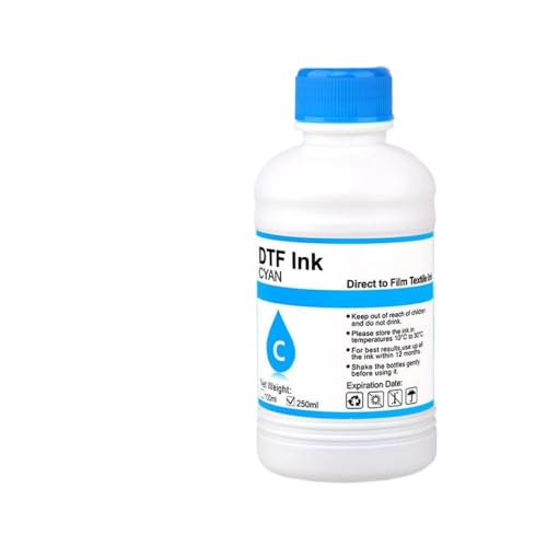 ZHAOXCAIN Kompatible 250 ml DTF-Tinte auf Weißwasserbasis Kompatibel mit ausgewählte Drucker(250ML - C) von ZHAOXCAIN