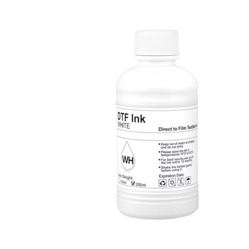 ZHAOXCAIN Kompatible 250 ml DTF-Tinte auf Weißwasserbasis Kompatibel mit ausgewählte Drucker(250ML - WH) von ZHAOXCAIN