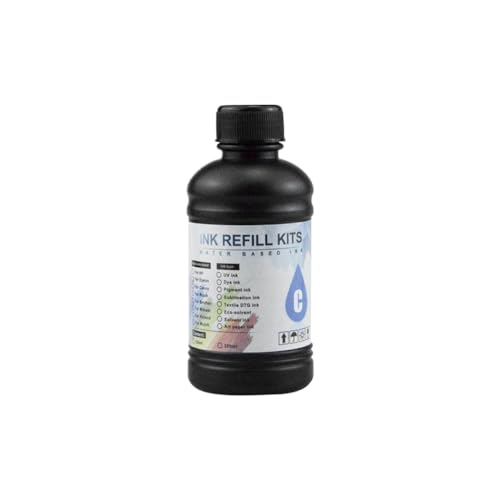 ZHAOXCAIN LED -Tinte 250ml Flasche DX4 DX5 DX6 Printhead kompatibel mit L800 L805 R1390 R1400 R1410 i3200 1600 Universaldrucker(Hard Ink-C) von ZHAOXCAIN