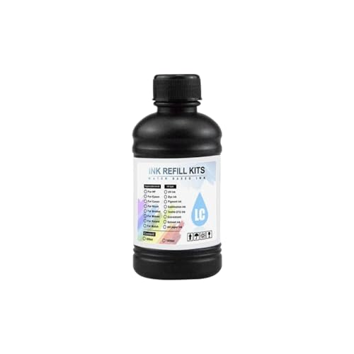 ZHAOXCAIN LED -Tinte 250ml Flasche DX4 DX5 DX6 Printhead kompatibel mit L800 L805 R1390 R1400 R1410 i3200 1600 Universaldrucker(Hard Ink-LC) von ZHAOXCAIN