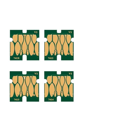 ZHAOXCAIN T741X T7412 T7413 T7414 HDK C M Y Tintenchips, kompatibel mit Surecolor F6000 F7000 F6200 F7200 F6270 F7270 F7100 F9200 F9300 F9370(T7414 - Y) von ZHAOXCAIN