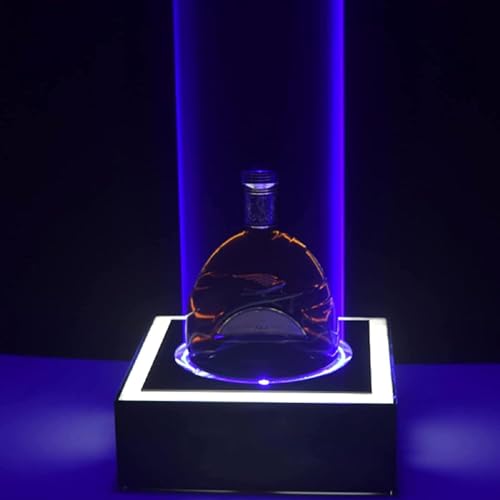 LED-Flaschenregal, Champagnerflaschen-Präsentator, wiederaufladbarer drehbarer Weinflaschenhalter mit sprachaktiviertem Licht für Nachtclubs, VIP-Service, Hochzeitsfeiern, Bars (Blau) von ZHAOXX