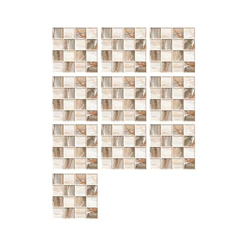 ZHAOYUQI Fliesenaufkleber 10 Stücke Fliesenaufkleber Wand PVC Wasserdicht Anti Öle Wandtattoo Aufkleber for Home Bad Küche Dekor Home Zimmer Wandaufkleber Selbstklebende Wandfliesen von ZHAOYUQI