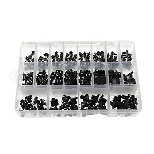 20 Werte 250 Stück 6 X 6 Mm 12 X 12 Mm Taktile Drucktastenschalter 4-poliges Sortiment Kurzzeitigen Drucktastenschaltern 20 Werte 250 Stück 6 X 6 Mm 12 X 12 Mm Taktile Drucktastenschalter 4-poliges Sortiment Kurzzeitigen Drucktastenschaltern von ZHAPEG