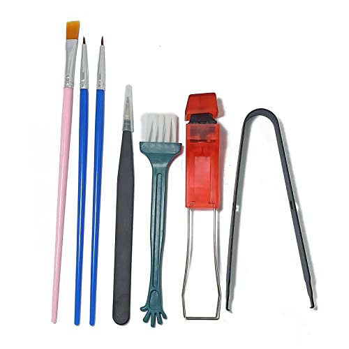ZHAPEG 7-teiliges Schmierstationsschalter Puller Schmierentfernungs Befestigungsstift Für Benutzerdefinierte Mechanische Kirschtastatur von ZHAPEG