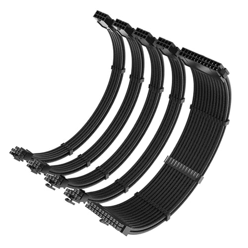 ZHAPEG PC Mainboard Stromverlängerungskabel Set Für Computergehäuse 24-polig PCIE 6 + 2-polig 8-polig CPU 4 + 4-polig Stromanschlüsse Schwarz ZHAPEG PC Mainboard Stromverlängerungskabel Set Für Computergehäuse 24-polig PCIE 6 + 2-polig 8-polig CPU 4 + 4-polig Stromanschlüsse Schwarz von ZHAPEG