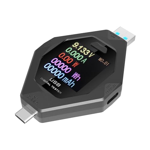 ZHAPEG USB C Leistungstester USB C USB Tester Mit Einfachen Schnittstellen Hochpräziser USB C Ladetester Für Den Täglichen Gebrauch von ZHAPEG