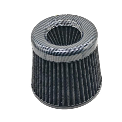 ZHAUPMCB Luftfilter Ansaugluftfilter 3 Zoll 76mm Auto Motorrad Universal High Flow Luftfilter Pilzkopf Motorluftfilter(Black,76mm) von ZHAUPMCB