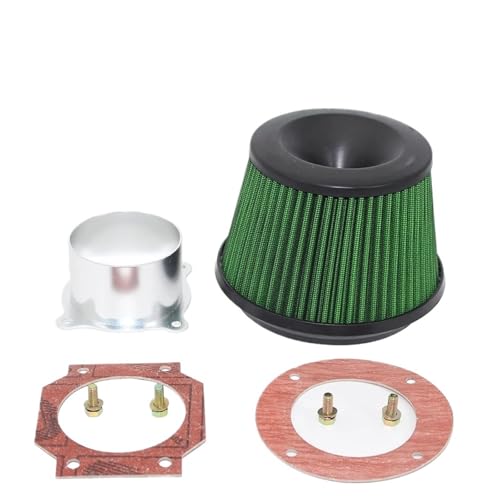 ZHAUPMCB Luftfilter Autofilter Luftansaugsystem Filtre A Air Voiture Universalanschlusssockel Rot Grün 3 Zoll 76 mm Autos Motorluftfilter(Blue) von ZHAUPMCB