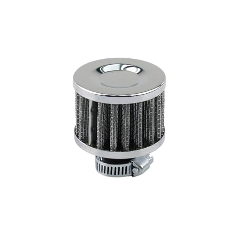 ZHAUPMCB Luftfilter Universal 12mm Auto Luftfilter Vent Kurbelgehäuseentlüftung Filter Ventilschaftabdeckungen Cold Air Intake Motorluftfilter(Silver) von ZHAUPMCB