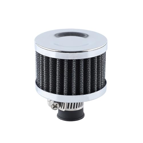 ZHAUPMCB Luftfilter Universal Interface Auto Luftfilter Kleine 12mm Für Motorrad Turbo Racing Cold Air Intake Filter Motorluftfilter(Silver) von ZHAUPMCB