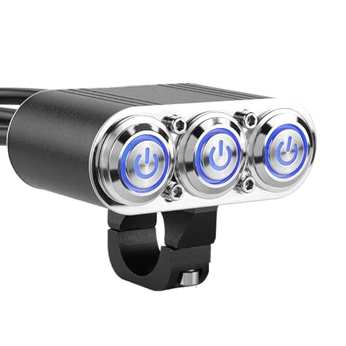 ZHAUPMCB Motorrad Schalter Multifunktions Lenker Schalter 22mm 7/8 "Motorrad Lenker Schalter Mit Schalter Universal Für Gefahr Licht Nebel Lampe Scheinwerfer(1PC 3 Buttons) von ZHAUPMCB