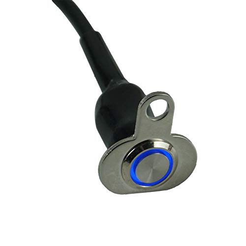 ZHAUPMCB Motorrad Schalter Multifunktions Lenker Schalter 3 Farbe Lichter Motorrad Schalter AUF-Off Lenker Einstellbare Halterung wasserdichte Schalter Taste DC12V Scheinwerfer(Blue Light) von ZHAUPMCB