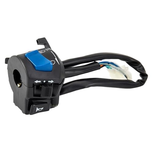 ZHAUPMCB Motorrad Schalter Multifunktions Lenker Schalter Motorrad-Lenkerschaltersteuerung 7/8 Zoll Universeller Wasserdichter Motorrad-Hupe-Blinker-Scheinwerfer-Steuerschalter(Left Horn) von ZHAUPMCB