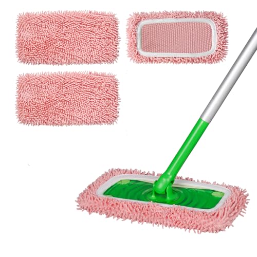 Wiederverwendbare Wischmopp-Pads aus 100 % Korallen-Fleece, kompatibel mit Swiffer Sweeper Mop, Rosa Wiederverwendbare Wischmopp-Pads aus 100 % Korallen-Fleece, kompatibel mit Swiffer Sweeper Mop, Rosa von ZHAYAO
