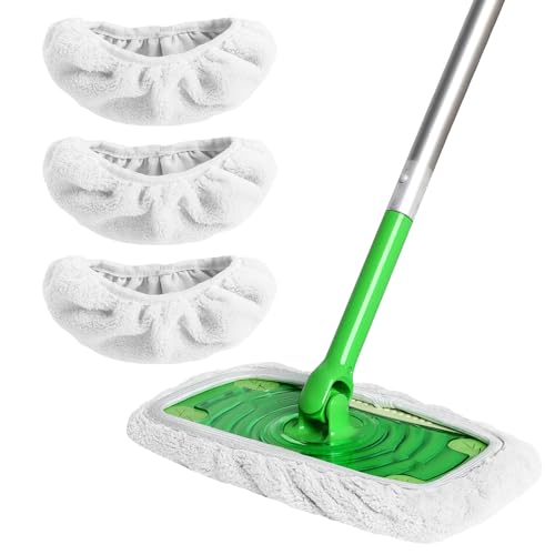 ZHAYAO Wiederverwendbare Wischpads aus 100 % Baumwolle, kompatibel mit Swiffer Sweeper Mop, nass und trocken, flacher Wischbezug, 3 Stück, waschbare Wischpads für Oberflächen-/Hartholzbodenreinigung ZHAYAO Wiederverwendbare Wischpads aus 100 % Baumwolle, kompatibel mit Swiffer Sweeper Mop, nass und trocken, flacher Wischbezug, 3 Stück, waschbare Wischpads für Oberflächen-/Hartholzbodenreinigung von ZHAYAO