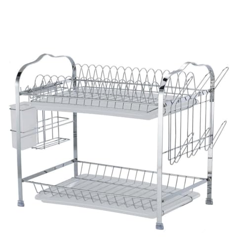 ZHCHAO Abtropfgestell für Geschirr, Küchentheke, Geschirr-Organizer mit Abtropfgestell und Utensilienhalter, Geschirrabtropfgestell von ZHCHAO