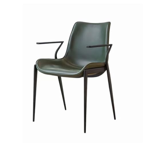 ZHCHAO Armlehne, Esszimmerstuhl, italienisches Sattelleder, Haushalt, groß, Esszimmer, Rückenlehne, Bürostuhl, Schreibtischstuhl (3er-Pack) von ZHCHAO
