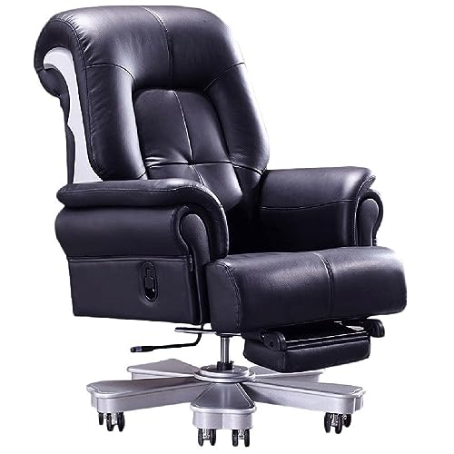 ZHCHAO Bürostuhl, voll liegender Chefsessel, Lederstuhl (D) von ZHCHAO