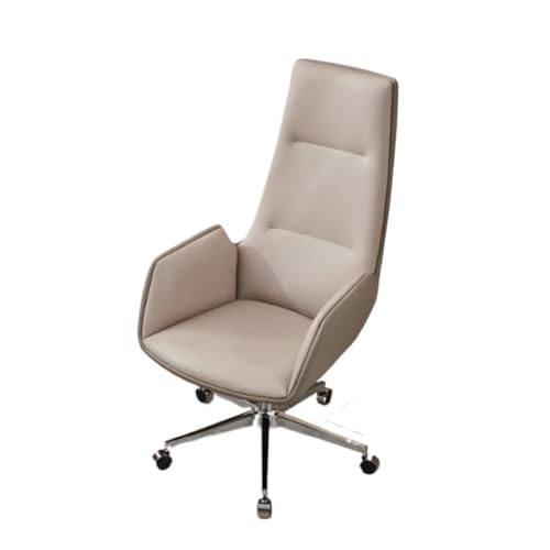 ZHCHAO Bürostuhl aus echtem Leder, zum Heben, Arbeitszimmer, Computerstuhl von ZHCHAO