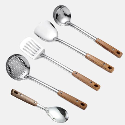 ZHCHAO Dicker Reislöffel, Verbrühungsschutz, Bratschaufel, Küchenutensilien-Set von ZHCHAO