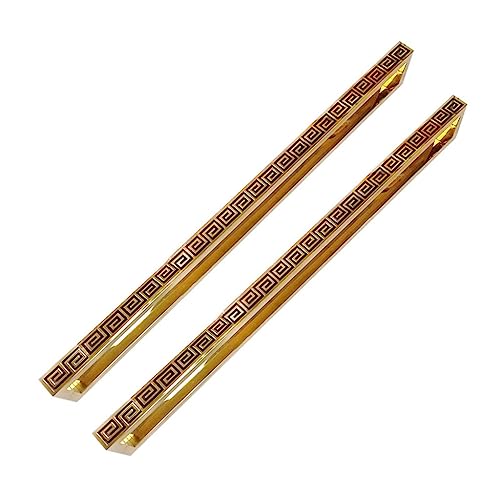 ZHCHAO Gravierter Griff aus gewelltem Edelstahl, antiker Holztürgriff mit doppeltem gebogenem Griff (Farbe: D, Größe: 25 x 50 x 800 mm) von ZHCHAO